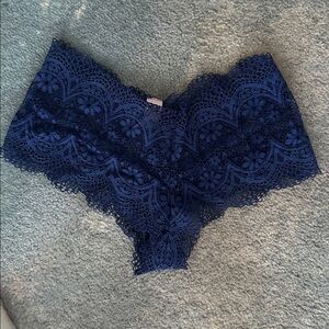 Victoria's Secret Lace Minishort in Deep Blue